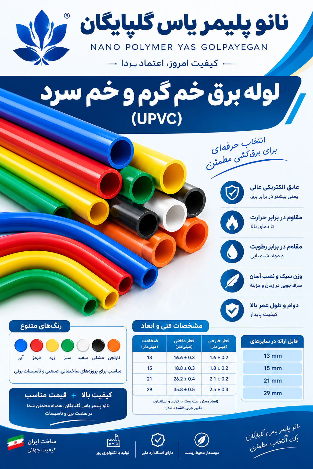 لوله برق خم سرد